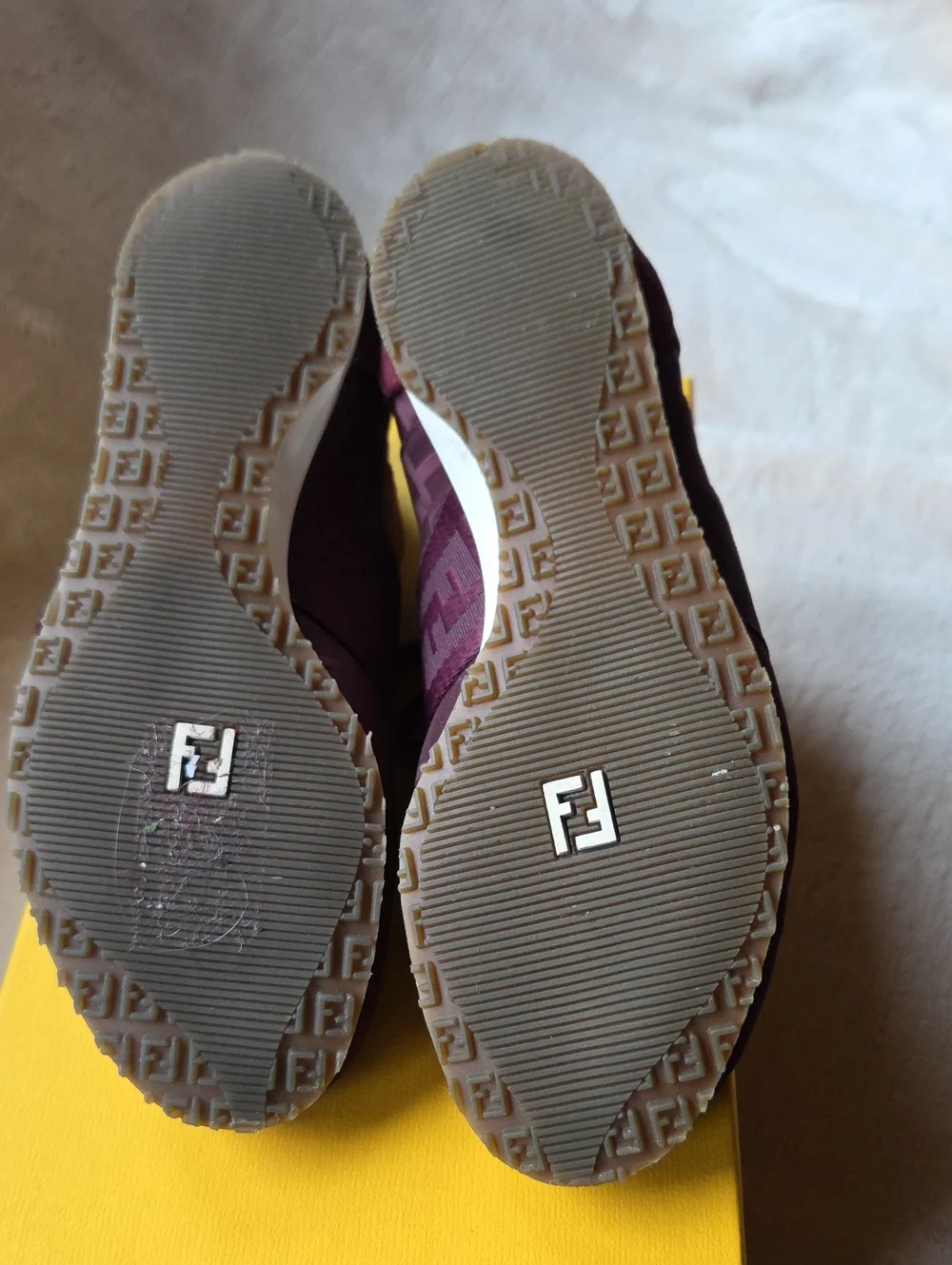 Fendi Women's Burgundy Monogram Low-Top Sneakers - Picture 5 of 6